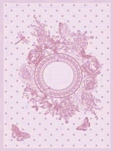 Полотенце 50х70 "Цветы и бабочки", жаккард, цв. розовый, хлопок 100%,арт 07С-39ЯК